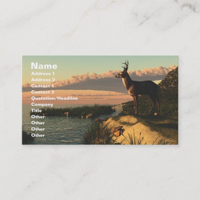 Carte de visite du lac Deer (Devant)