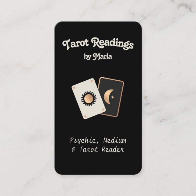 Carte de visite du lecteur de carte Tarot (Devant)