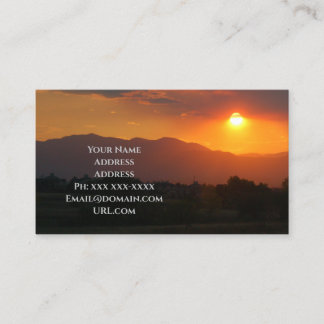 Carte de visite du lever du soleil