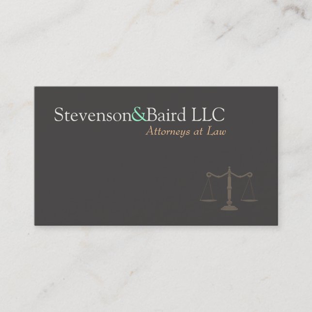 Carte de visite du logo Avocats Justice Scale (Devant)