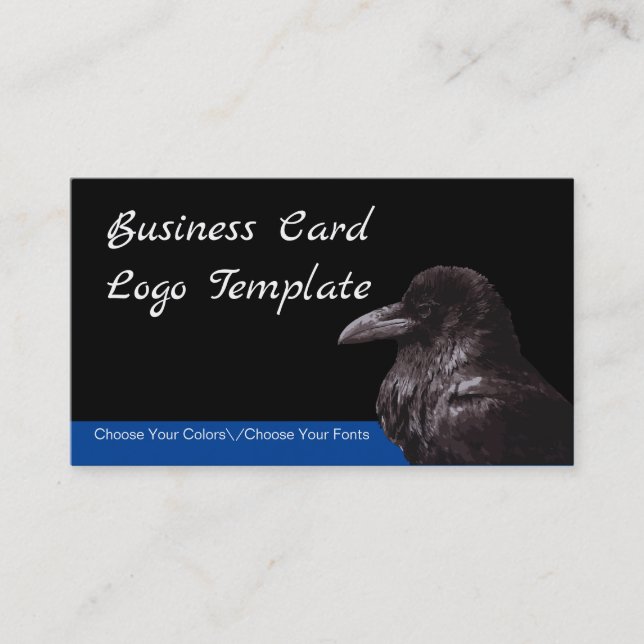 Carte de visite du logo Crow ou Raven (Devant)