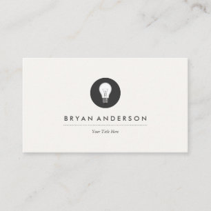 Carte de visite du logo d'ampoule