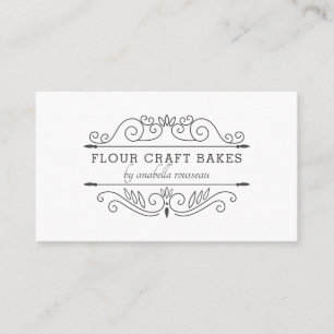 Carte de visite du logo de boulangerie-cadre Baker