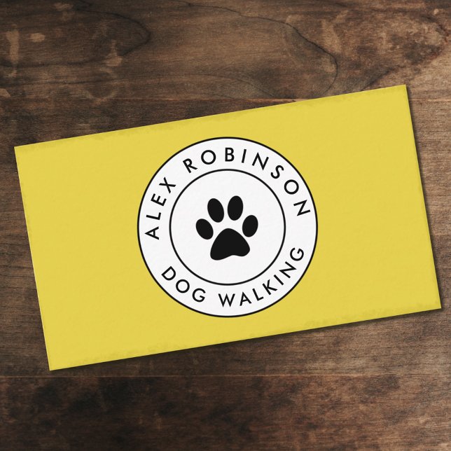 Carte de visite du logo de chien empreinte de patt (Créateur téléchargé)