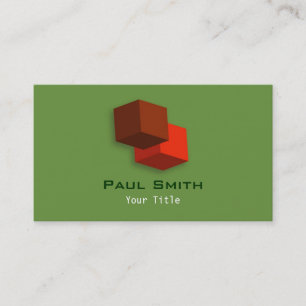 carte de visite du logo de cube 3D