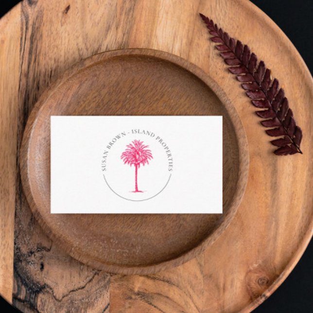 Carte de visite du logo de Fuschia Palm Tree (Créateur téléchargé)