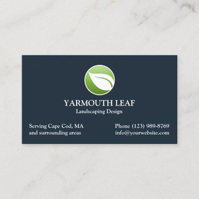 Carte de visite du logo de la feuille d'entretien  (Devant)