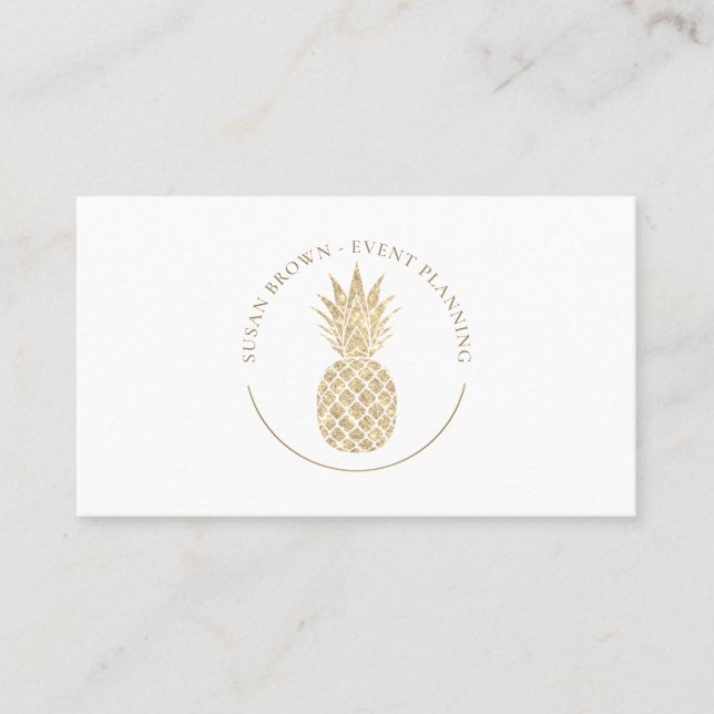 Carte de visite du logo de l'ananas Faux Parties s (Devant)