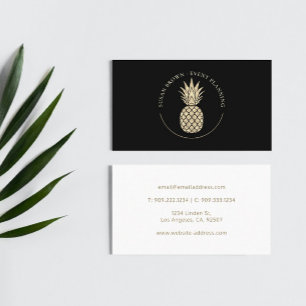 Carte de visite du logo de l'ananas Faux Parties s