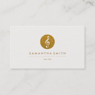 Carte de visite du logo de note musicale Parties s