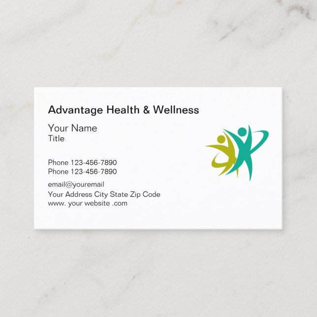 Carte de visite du logo des services de santé Médi (Devant)