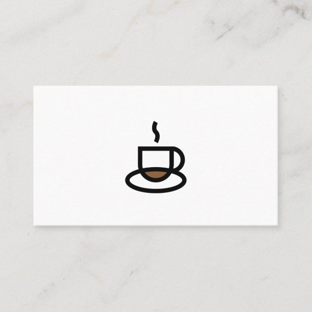 Carte de visite du logo du café - Personnalisable (Devant)