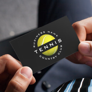 Carte de visite du logo du club de tennis moderne