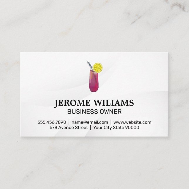 Carte de visite du logo du mélangeur de cocktails (Devant)
