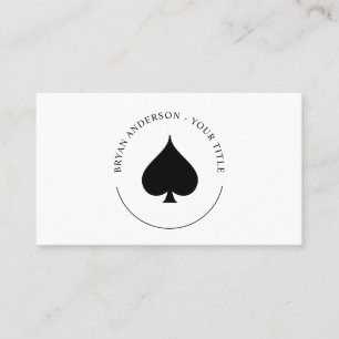 Carte de visite du logo du symbole Black Spade