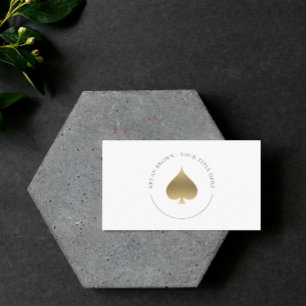 Carte de visite du logo du symbole Gold Spade