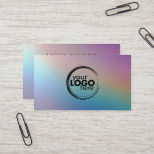 Carte de visite du logo Faux Pearly Iridescente Sh