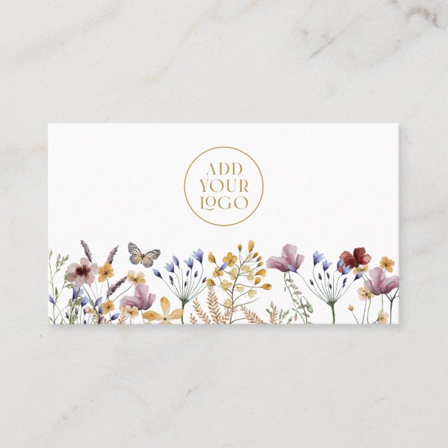 Carte de visite du logo floral (Devant)
