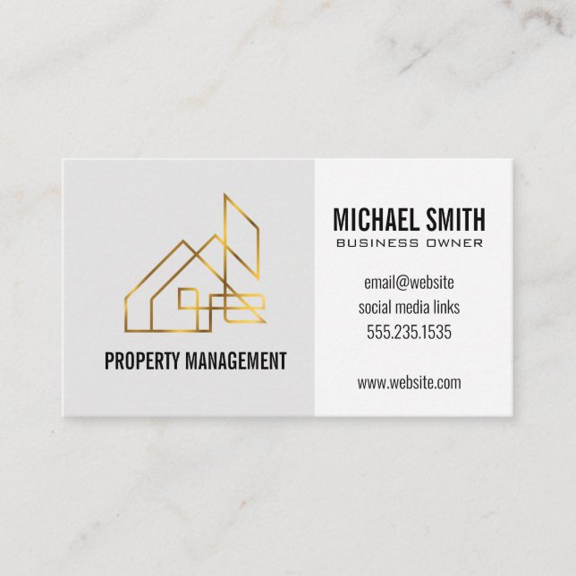 Carte de visite du logo Gold Real Estate (Devant)