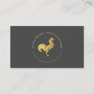 Carte de visite du logo Gold Rooster personnalisé