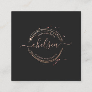 Carte de visite du logo rose Gold