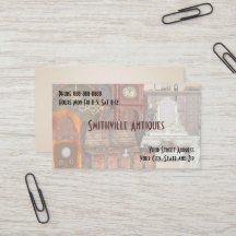 Carte de visite du magasin de meubles anciens