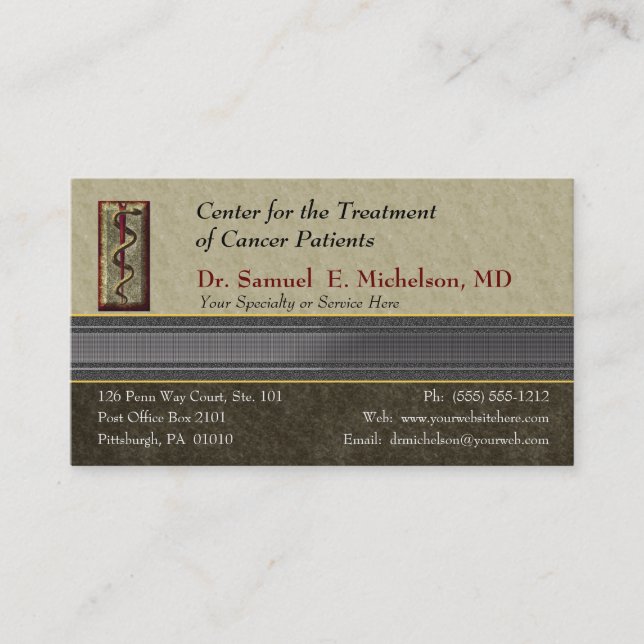 Carte de visite du médecin de l'élégance commercia (Devant)