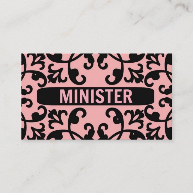 Carte de visite du ministre Peach Damask (Devant)
