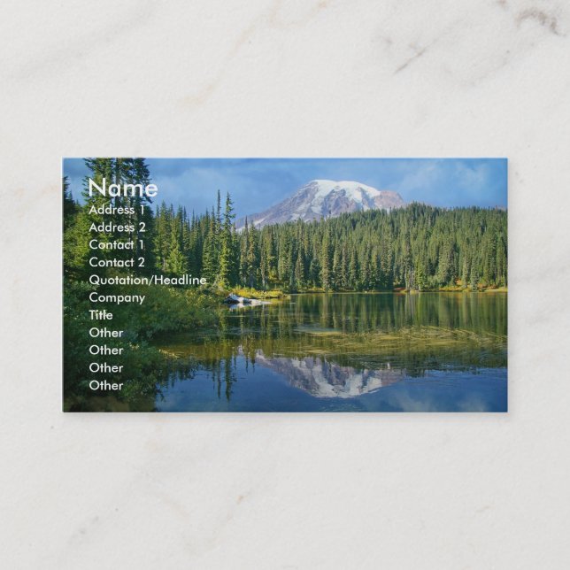 Carte de visite du mont Rainier (Devant)