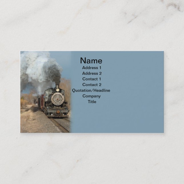 Carte de visite du moteur à vapeur (Devant)
