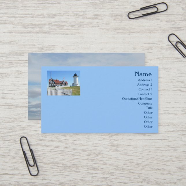 Carte de visite du phare Nobska (Devant/Arrière en situation)
