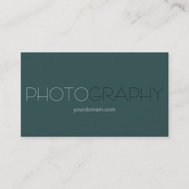 Carte de visite du photographe à la mode gris ardo (Devant)