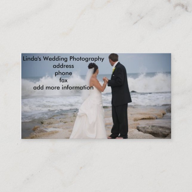 CARTE DE VISITE DU PHOTOGRAPHE mariage (Devant)
