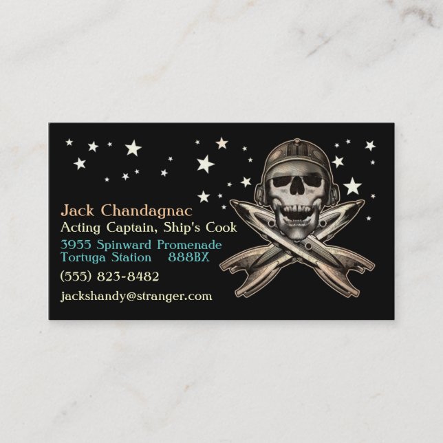 Carte de visite du pirate 2 de l'espace (Devant)