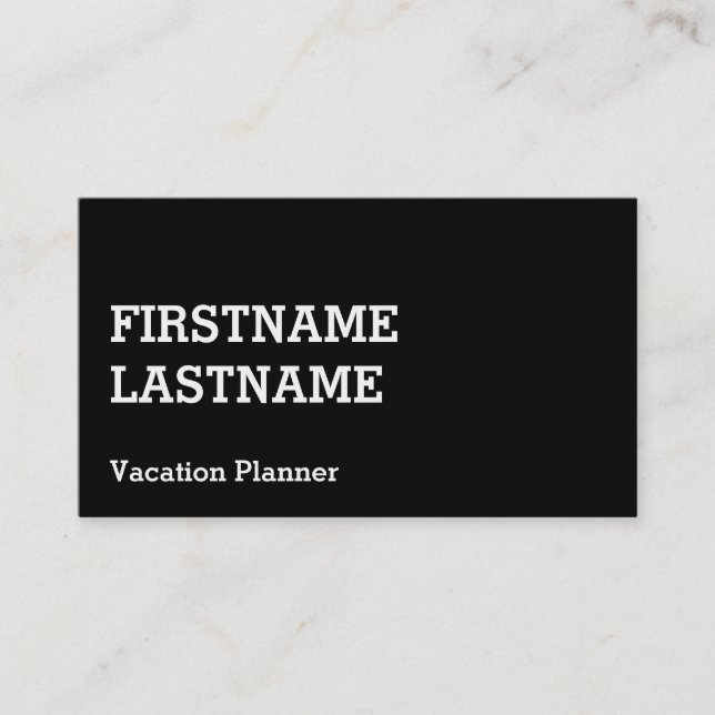 Carte de visite du planificateur de vacances tradi (Devant)