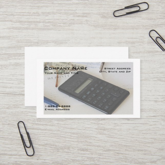 Carte de visite du planificateur financier (Devant/Arrière en situation)