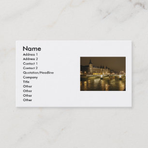 Carte de visite du pont de nuit
