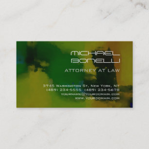 Carte de visite du procureur Abstrait vert
