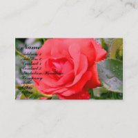 Carte de visite du profil de la nature des fleurs