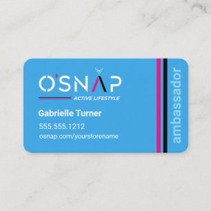 Carte de visite du rectangle bleu O'Snap