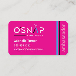 Carte de visite du rectangle magenta O'Snap