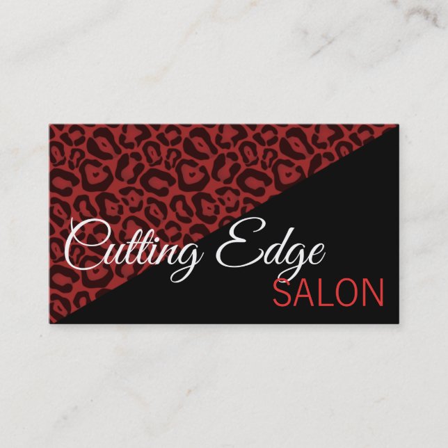 Carte de visite du salon Red Leopard (Devant)