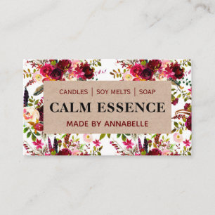 Carte De Visite Du savon à la fonte de chandelle à la main de Kr