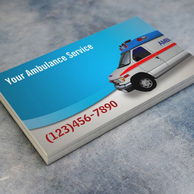 Carte de visite du service d'ambulance moderne de  (Créateur téléchargé)