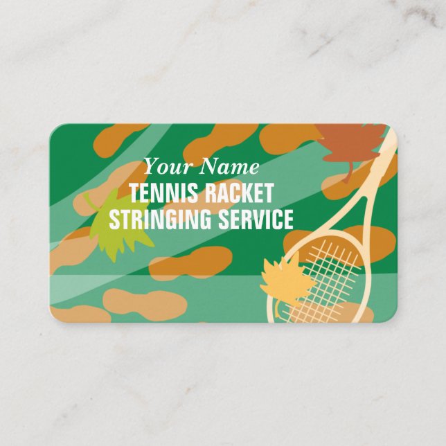 Carte de visite du service de courroie de tennis (Devant)