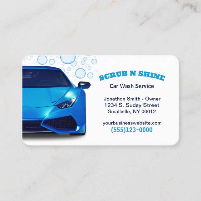 Carte de visite du service de détails auto de lava (Devant)