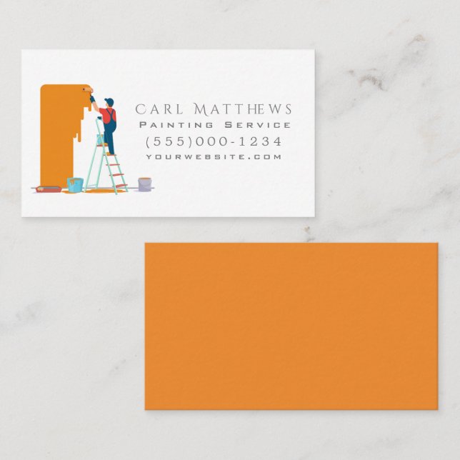 Carte de visite du service de maintenance de peint (Devant / Derrière)