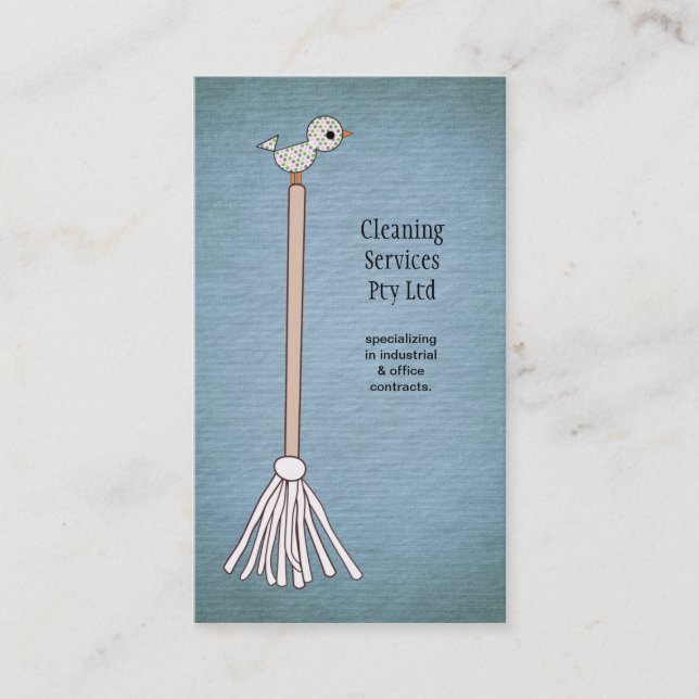 Carte de visite du service de nettoyage Blue Clean (Devant)