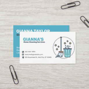 Carte de visite du service de nettoyage de la boît