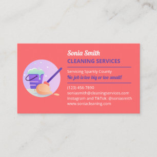 Carte de visite du service de nettoyage de la boît